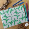 Green Howler Monkeys Swinging – Sketchbook with hand-printed cover
