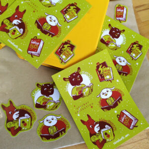 Büchermenschen (Book People) – A6 Sticker sheet